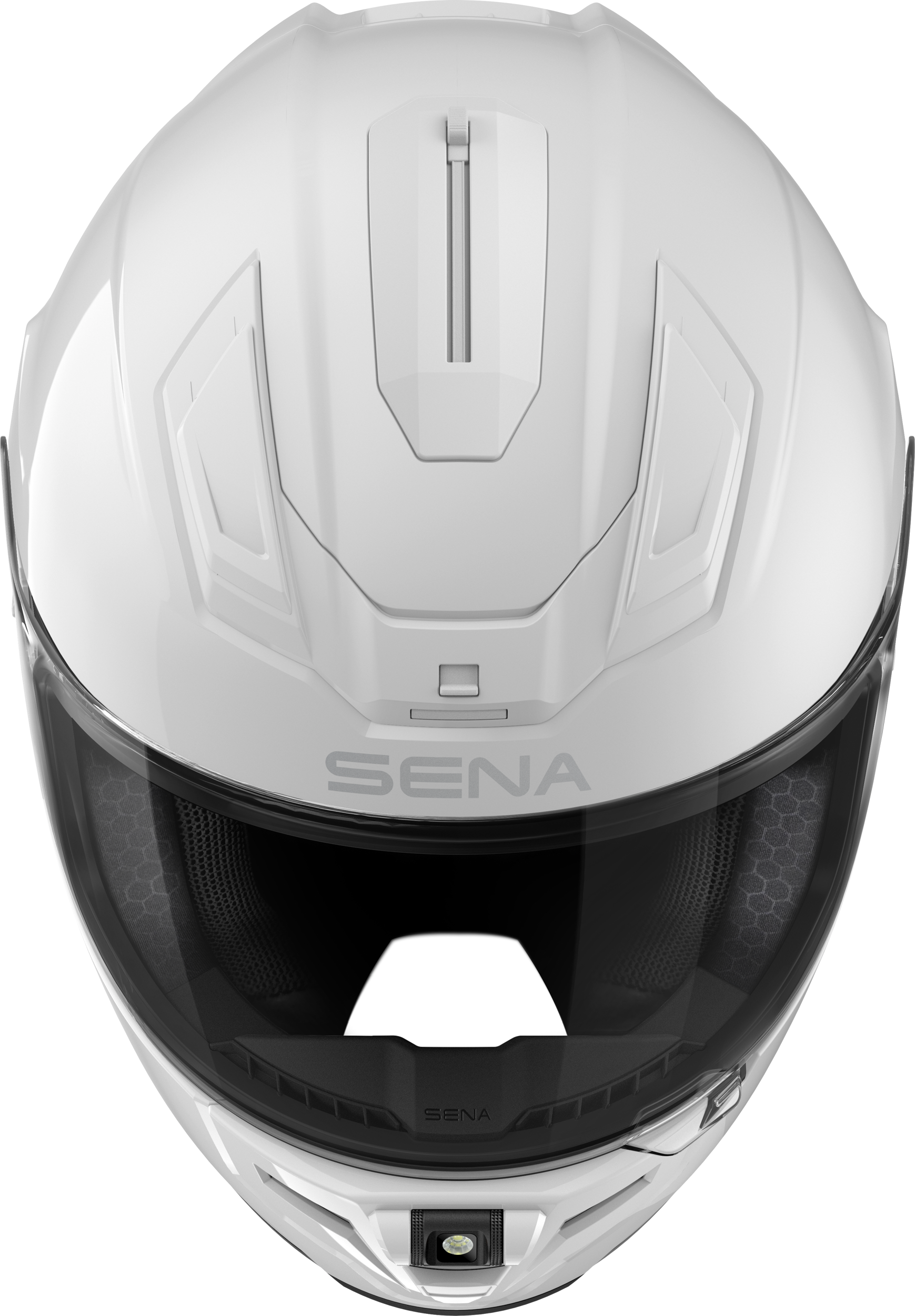Phantom Ff Mesh Com Helmet Glossy White Md