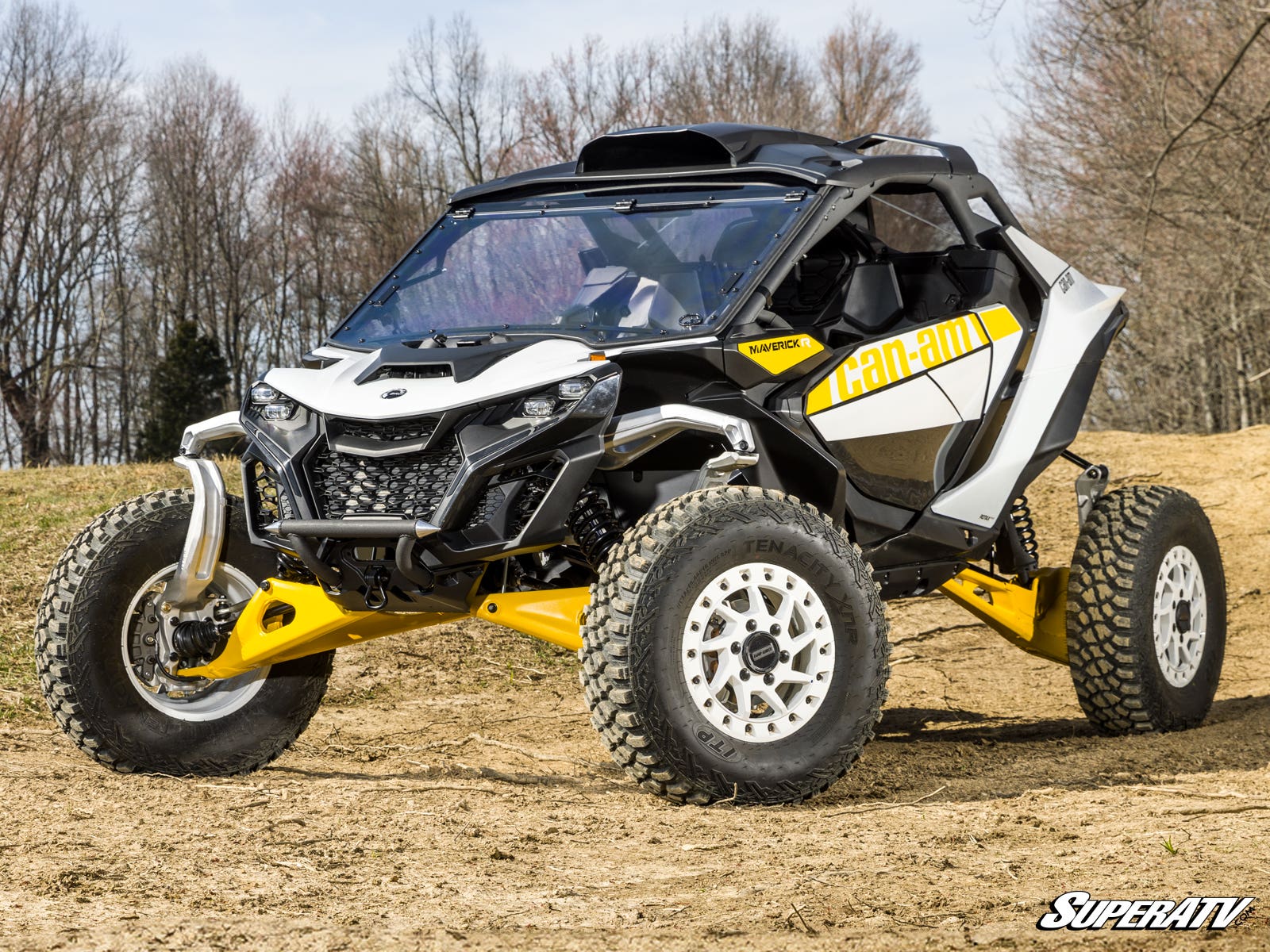 Can-Am Maverick R Scratch-Resistant Flip Windshield