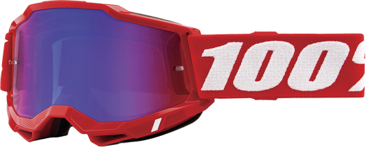 ACCURI 2 GOGGLE NEON RED MIRROR RED/BLUE LENS