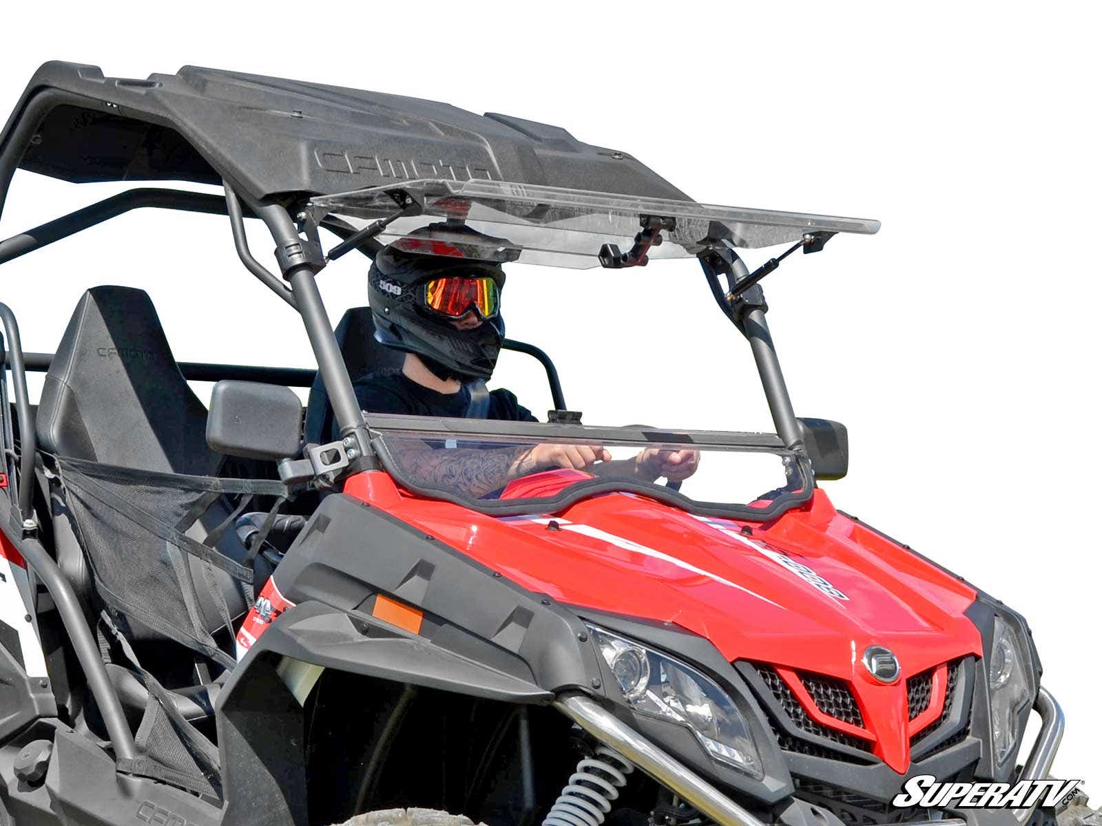 CFMOTO ZForce Scratch Resistant Flip Windshield