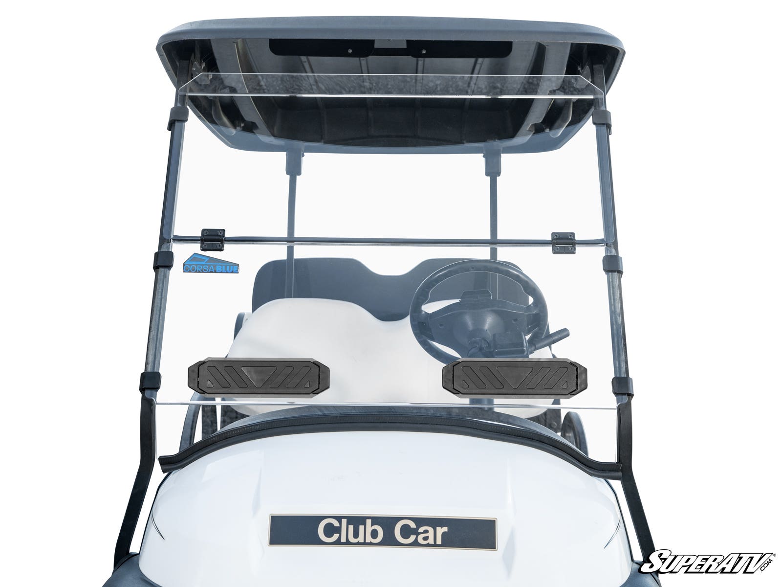 Corsa Blue Club Car Precedent Flip Down Vented Windshield