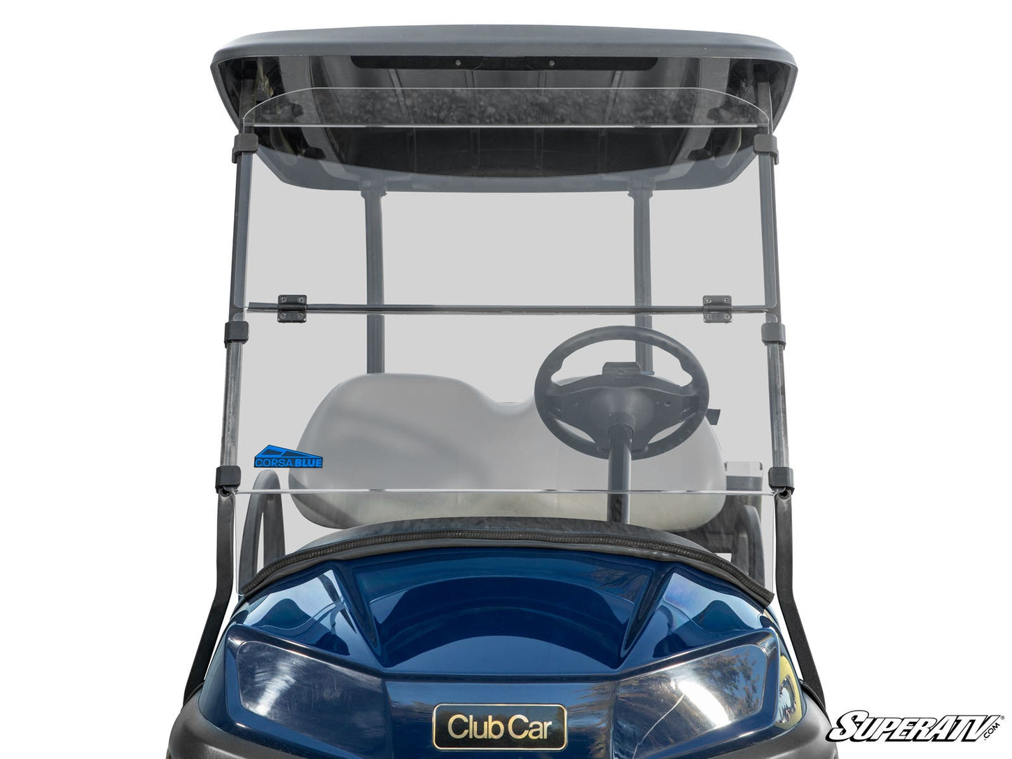 Corsa Blue Club Car Tempo Flip Down Windshield