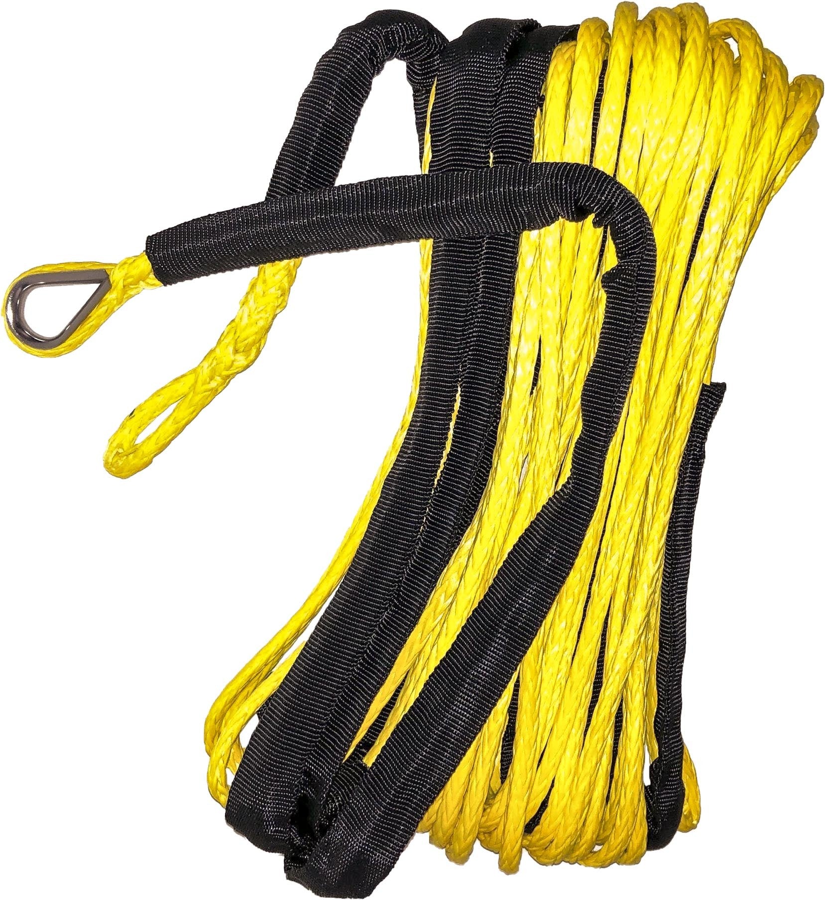 Synthetic Winch Rope 3/16" Diameter X 50 Ft. Yellow