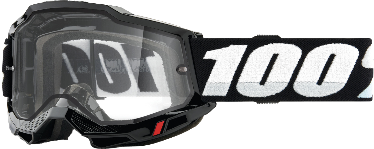 ACCURI 2 ENDURO MOTO GOGGLE BLACK CLEAR LENS