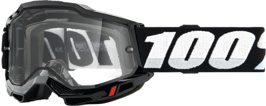 ACCURI 2 ENDURO MOTO GOGGLE BLACK CLEAR LENS