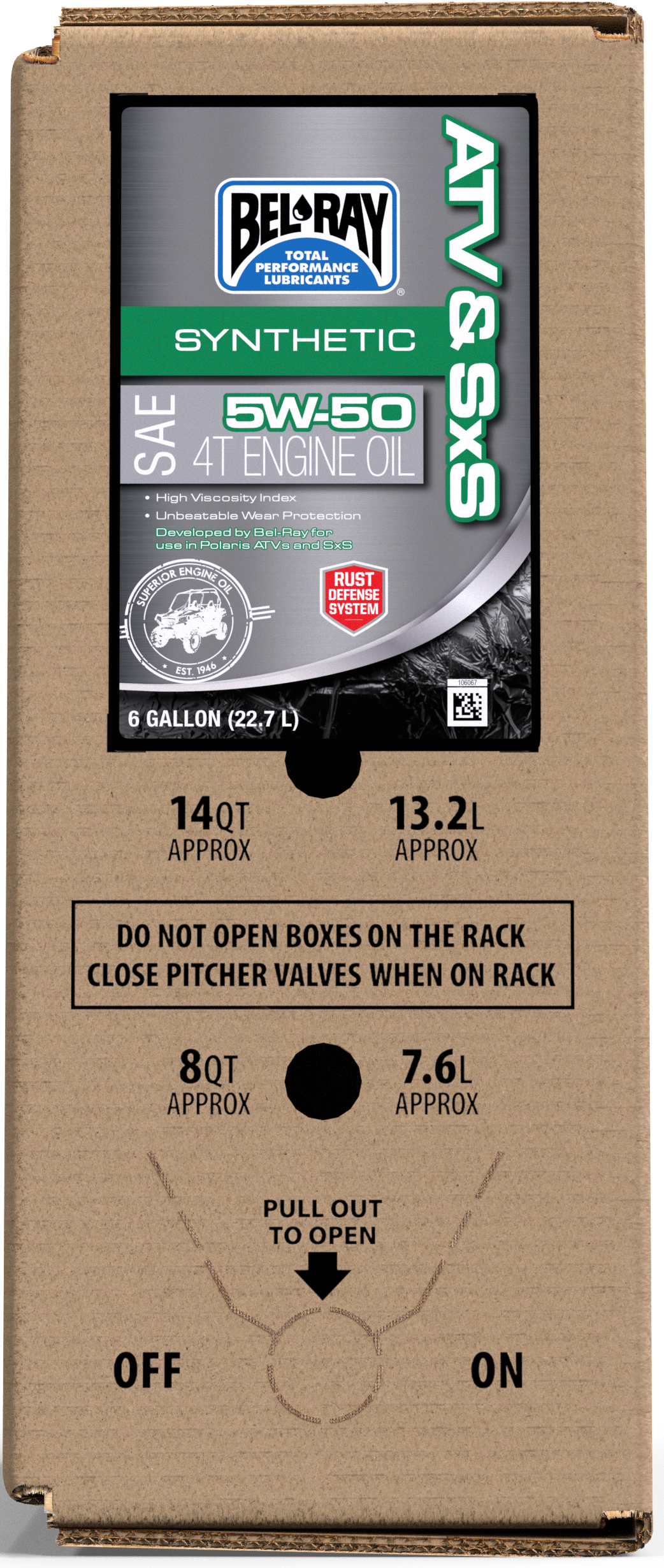 Atv & Sxs Synthetic 5w 50 6gal. Bag In Box