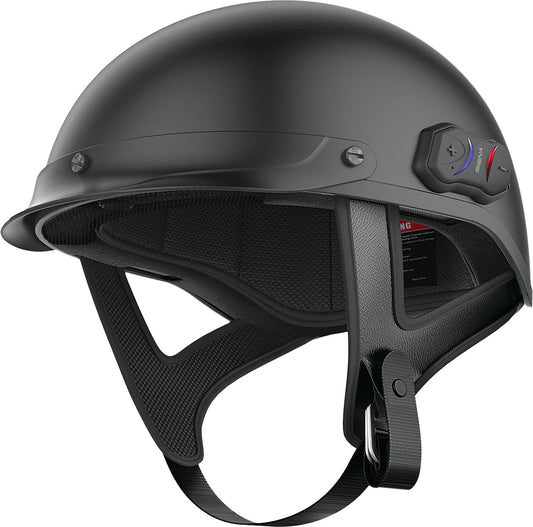 Cavalry Lite Bluetooth Half Helmet Matte Black 2x