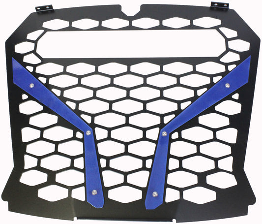 Front Grill Blue Pol Rzr S With Out 10" Light