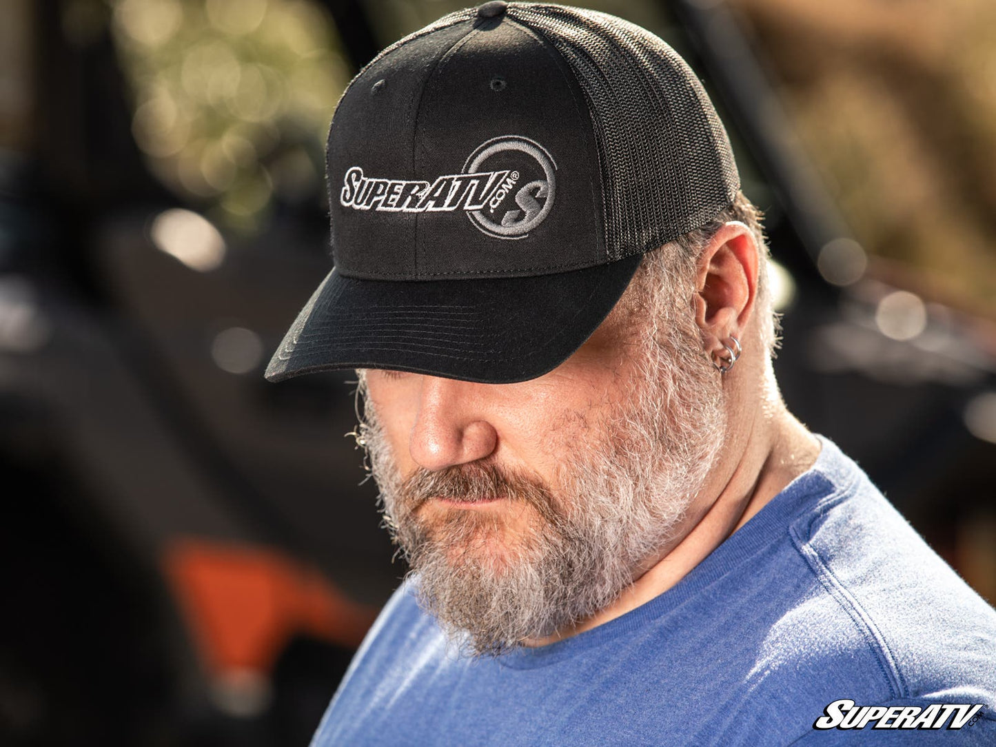 Black and White SuperATV Trucker Hat