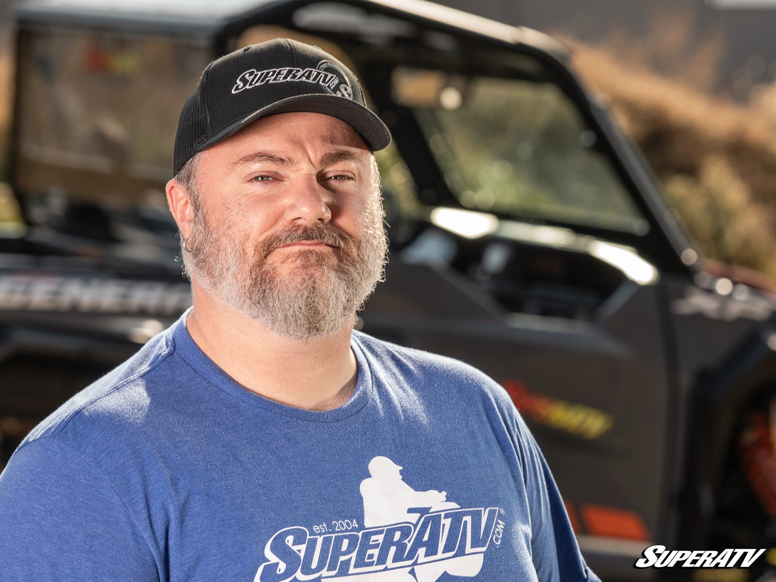 Black and White SuperATV Trucker Hat