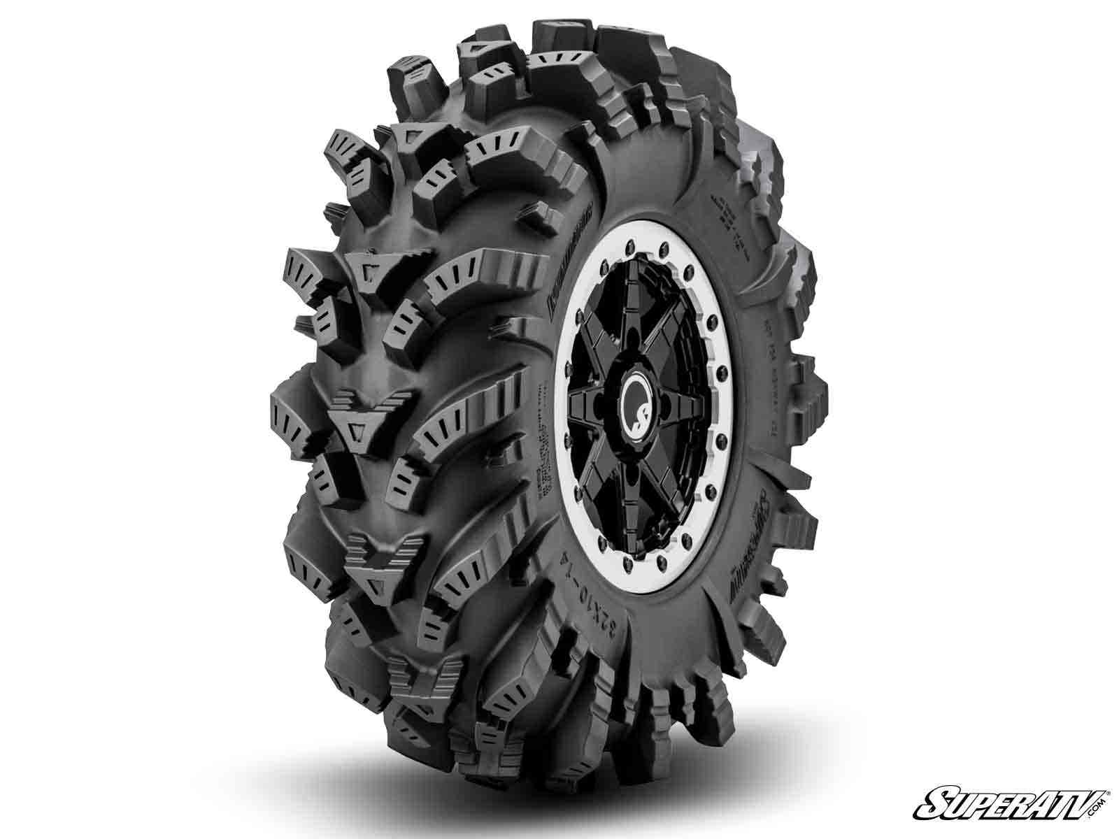 Intimidator Tires 34x10.5x14 on 15" Healy Lock Series Wheels 4/137 Pattern