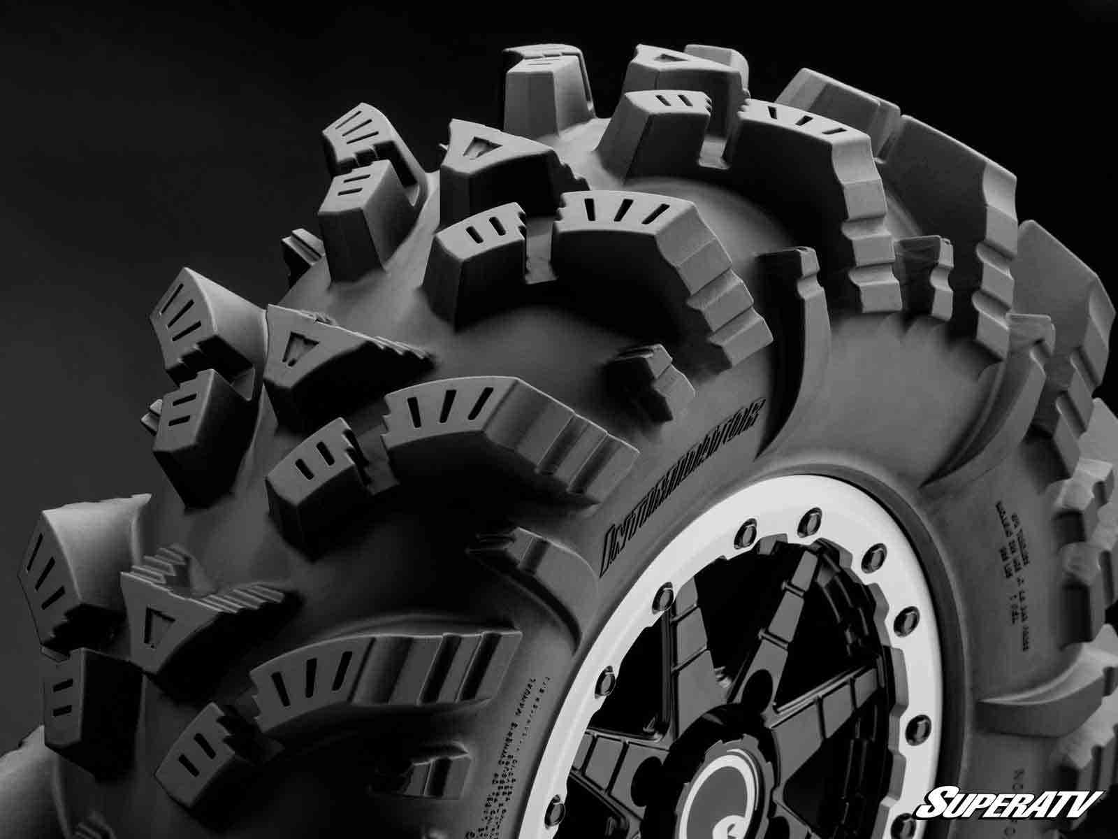 Intimidator Tires 34x10.5x14 on 15" Healy Lock Series Wheels 4/137 Pattern