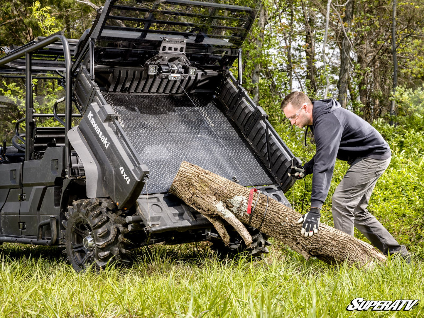 Kawasaki Mule Pro Bed Winch