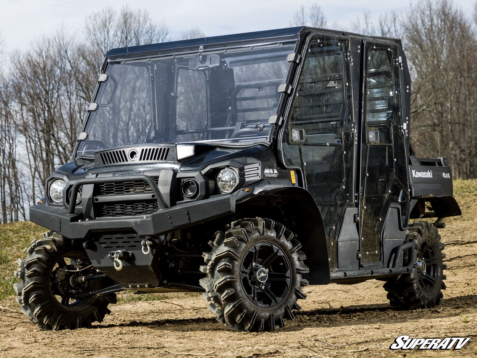 Kawasaki Mule Pro Scratch-Resistant Full Windshield