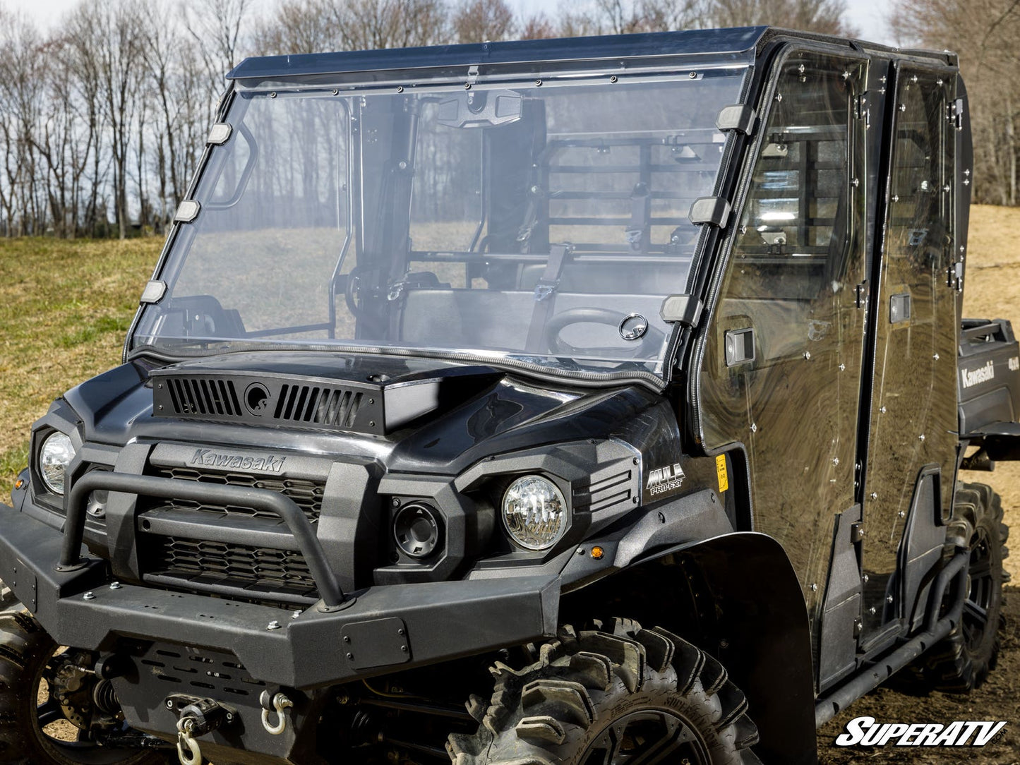 Kawasaki Mule Pro Scratch-Resistant Full Windshield