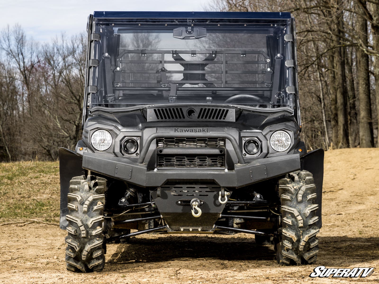 Kawasaki Mule Pro Scratch-Resistant Full Windshield