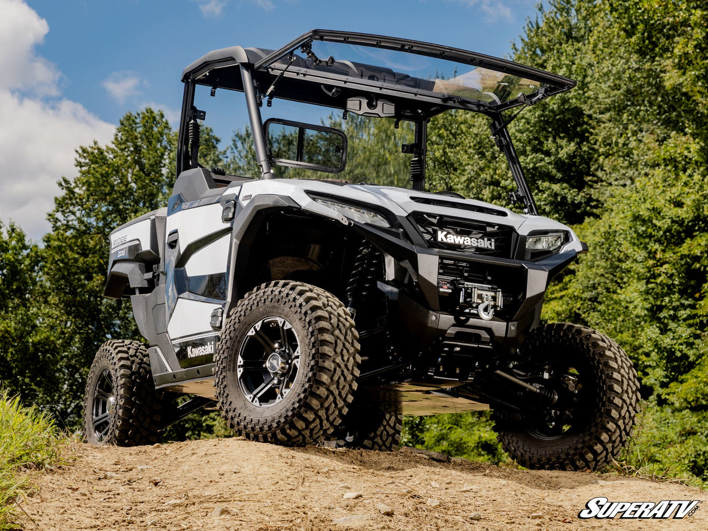 Kawasaki Ridge Scratch-Resistant Flip Windshield