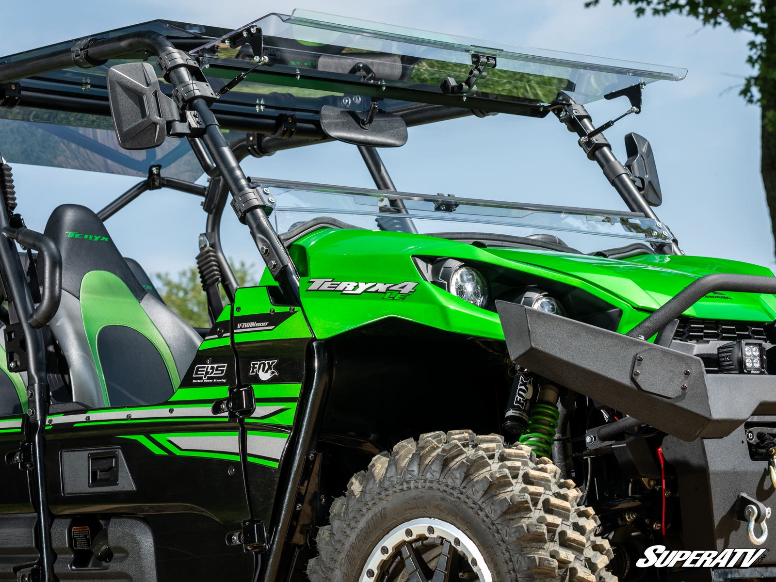 Kawasaki Teryx S Scratch-Resistant Flip Windshield