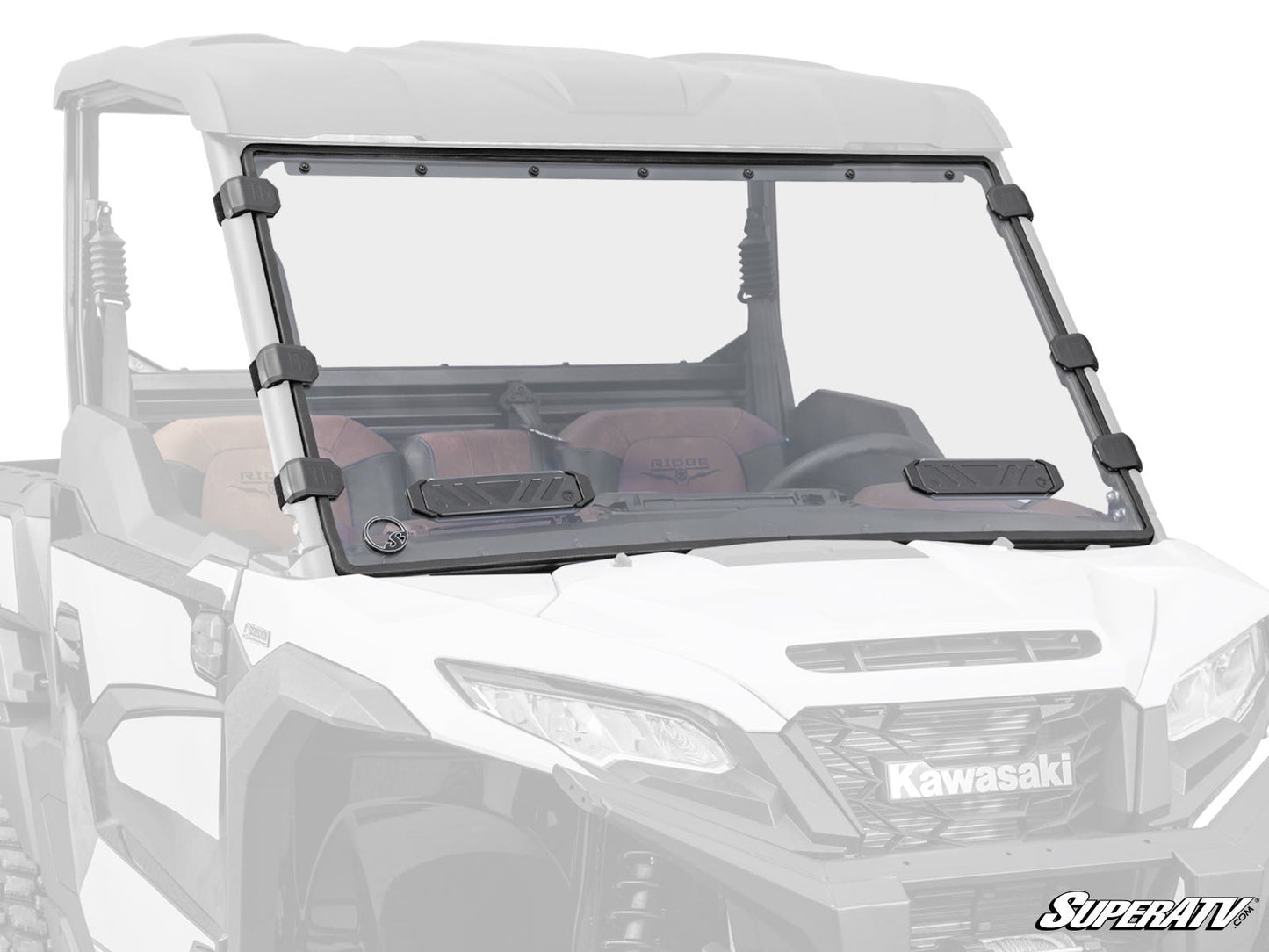 Kawasaki Ridge Scratch-Resistant Vented Full Windshield