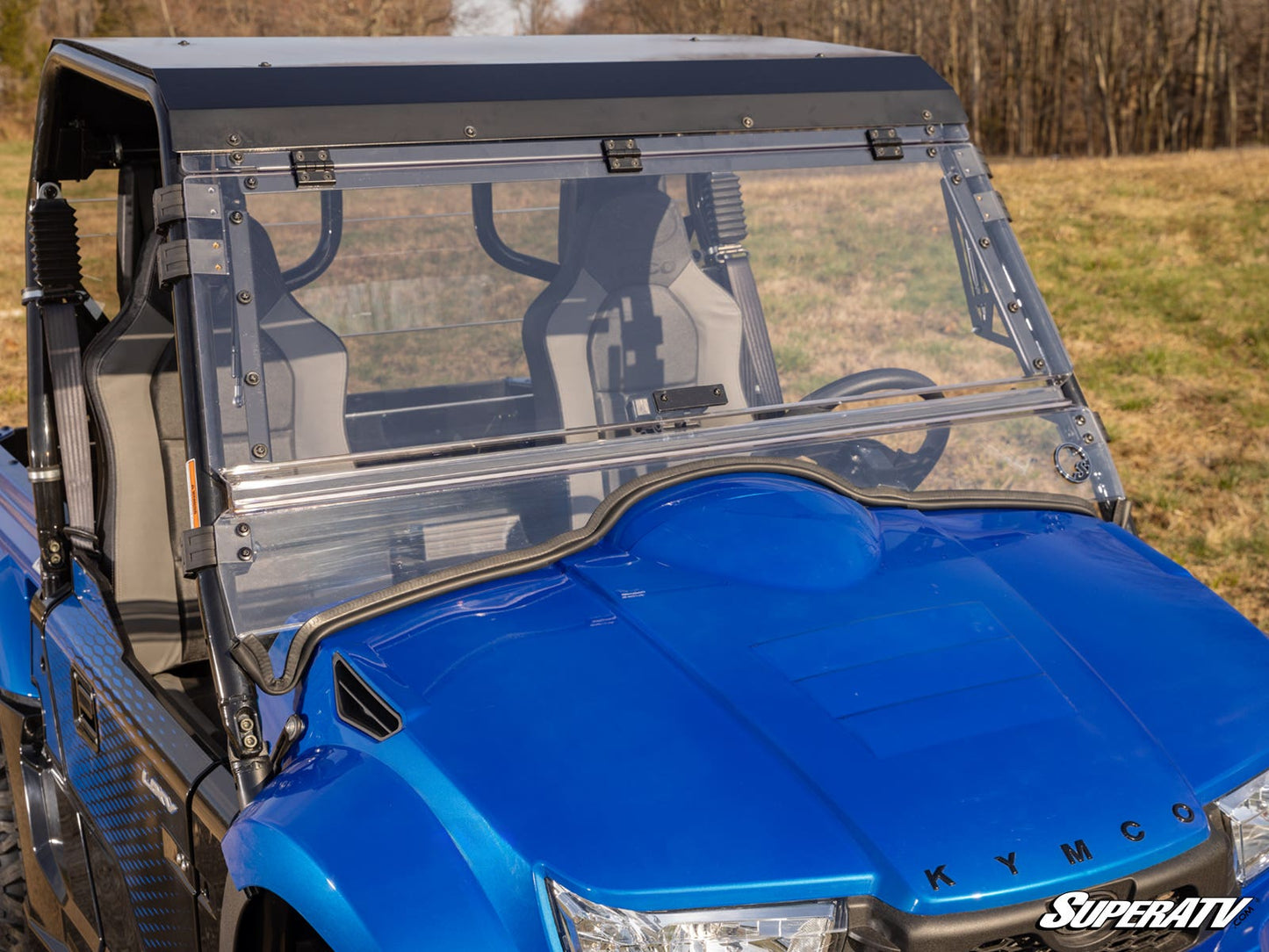 KYMCO UXV Scratch-Resistant Flip Windshield