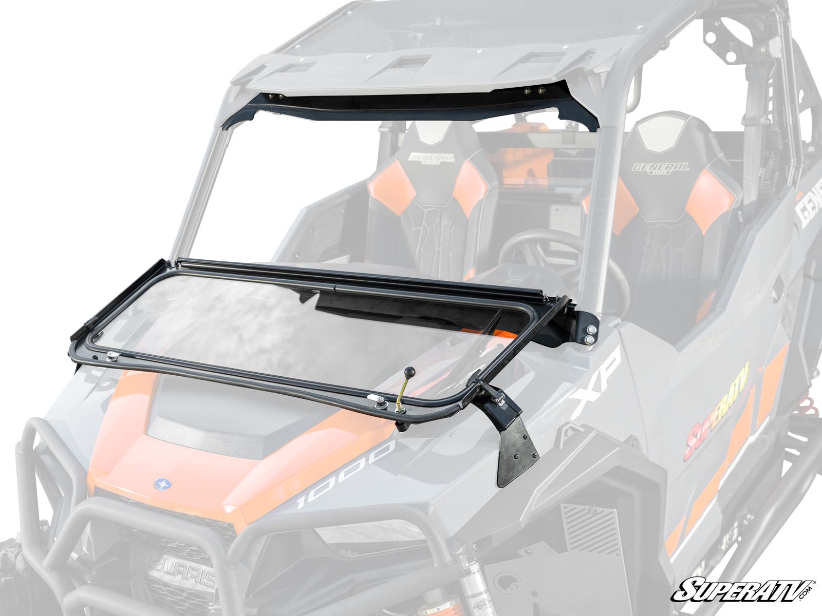 Polaris General 1000 Flip-Down Glass Windshield