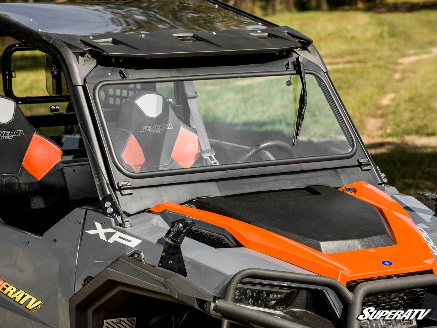 Polaris General XP 1000 Flip-Down Glass Windshield