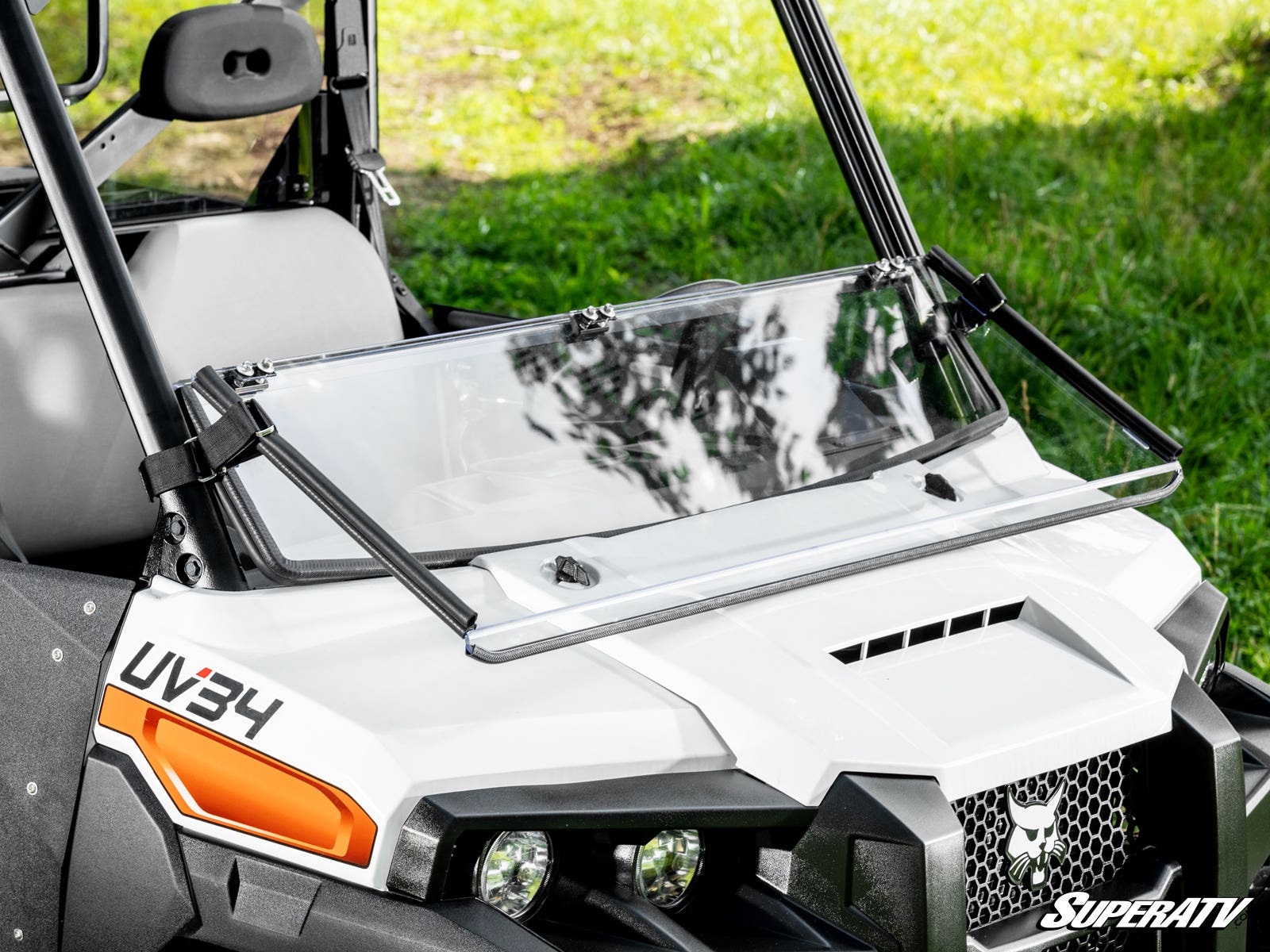 Bobcat UV34 Scratch-Resistant Flip Down Windshield