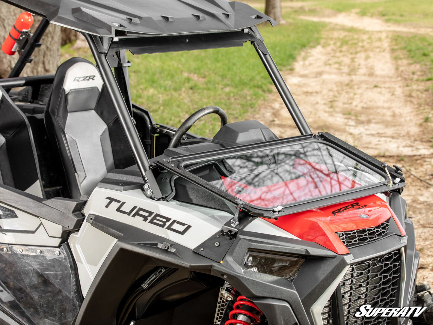 Polaris RZR XP Turbo Flip Down Glass Windshield