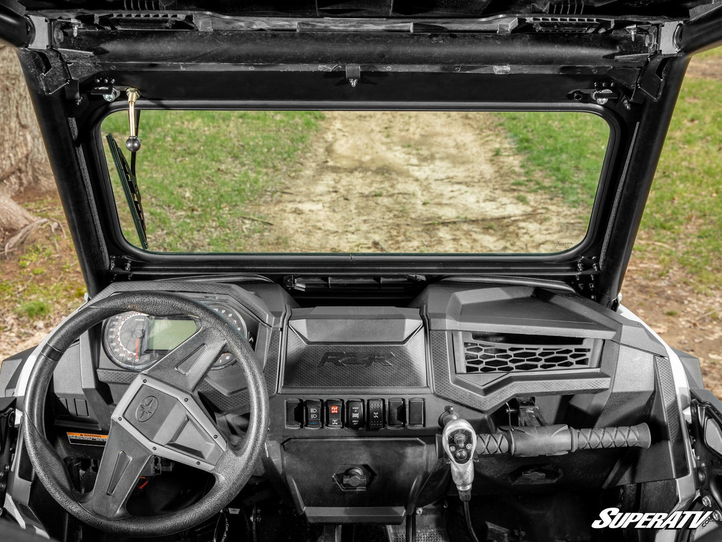 Polaris RZR XP Turbo Flip Down Glass Windshield