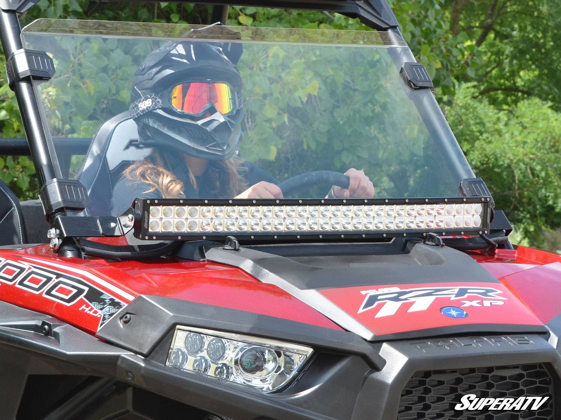 Polaris RZR 30" Light Bar Mounting Bracket - Flush to Hood