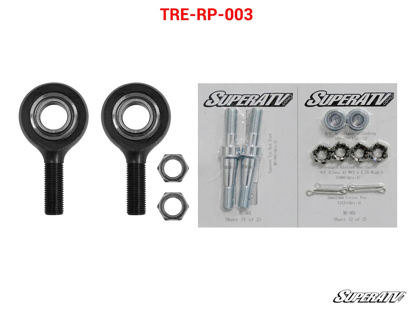 Polaris RZR XP Turbo Heavy-Duty Tie Rod End Replacement Kit