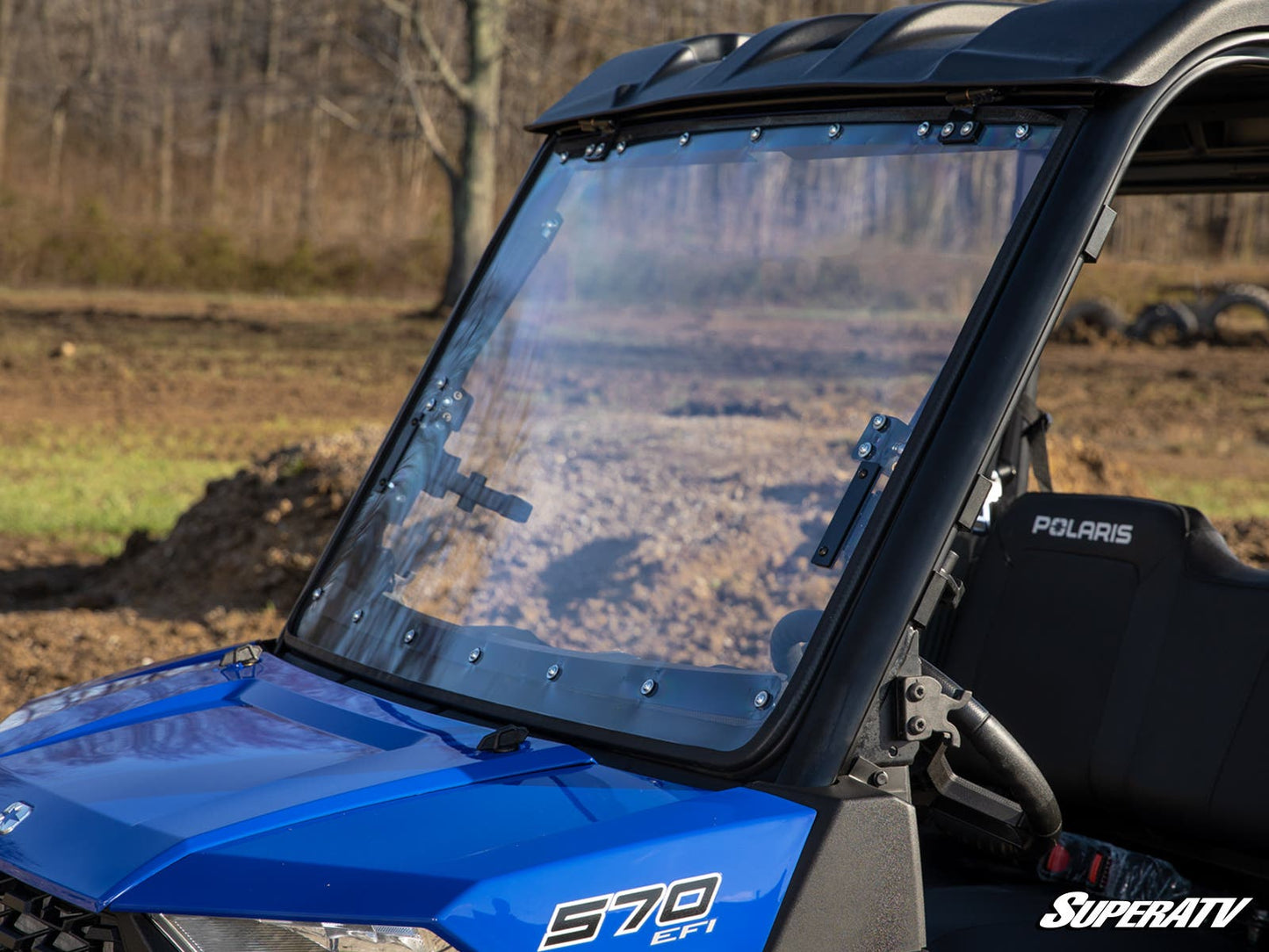 Polaris Ranger SP 570 Scratch-Resistant Flip Windshield