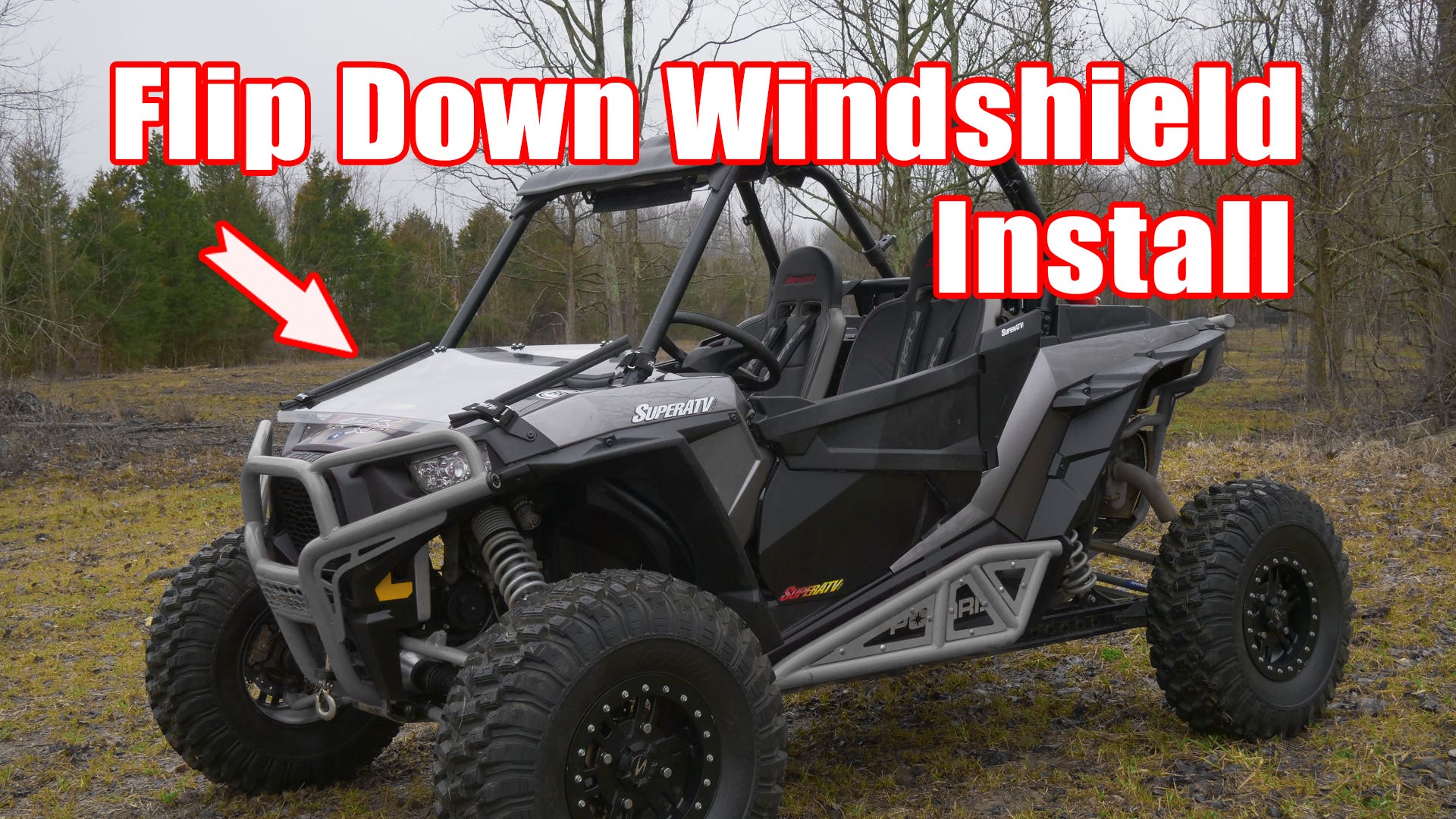 Polaris RZR 900 Scratch Resistant Flip Down Windshield