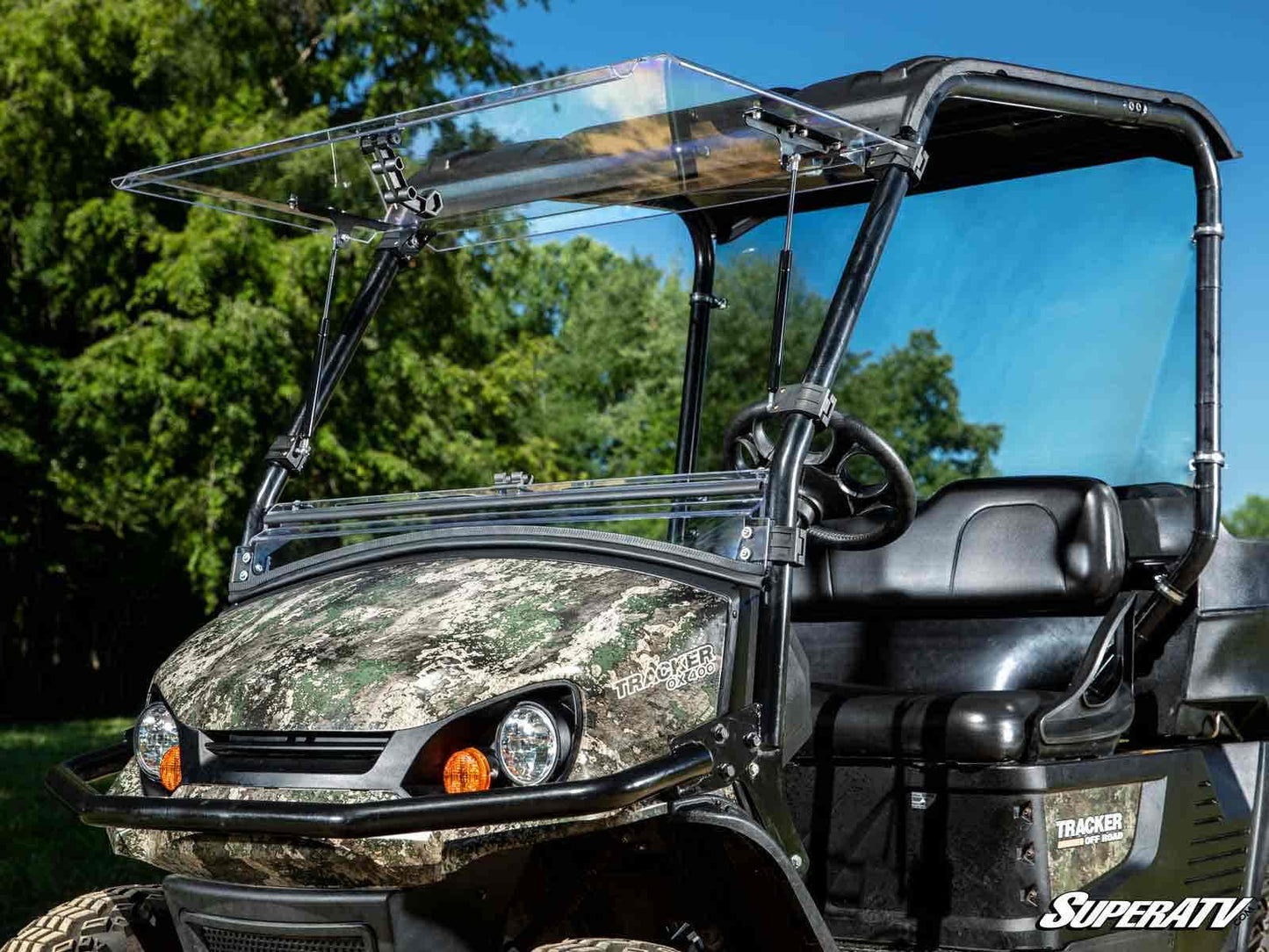 Tracker OX400 Scratch-Resistant Flip Windshield