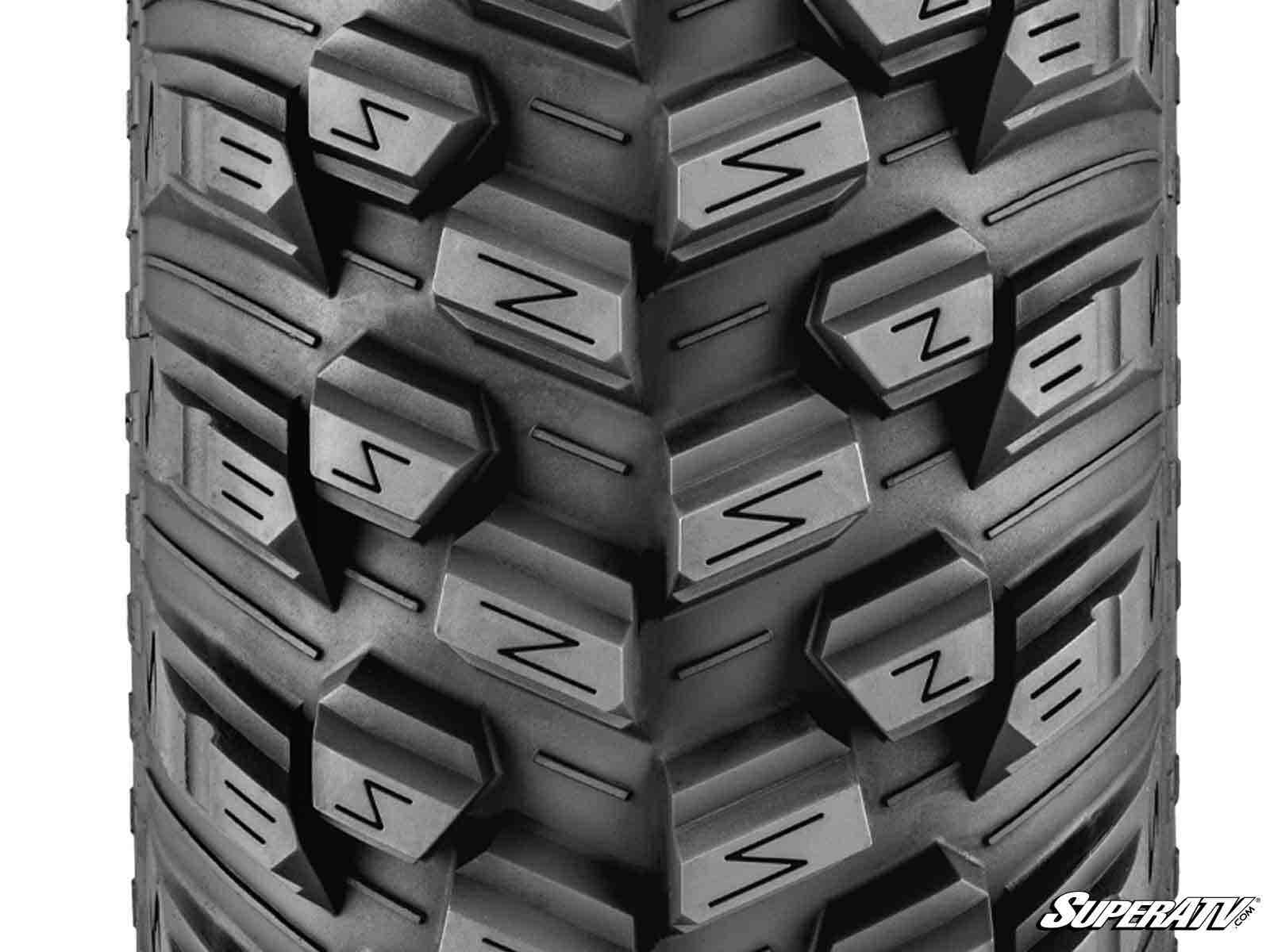 Sticky XT Warrior Tires 30x10x15 on 15x10 Assault Industries Hellfire Matte Titanium Wheels 4/136 Pattern