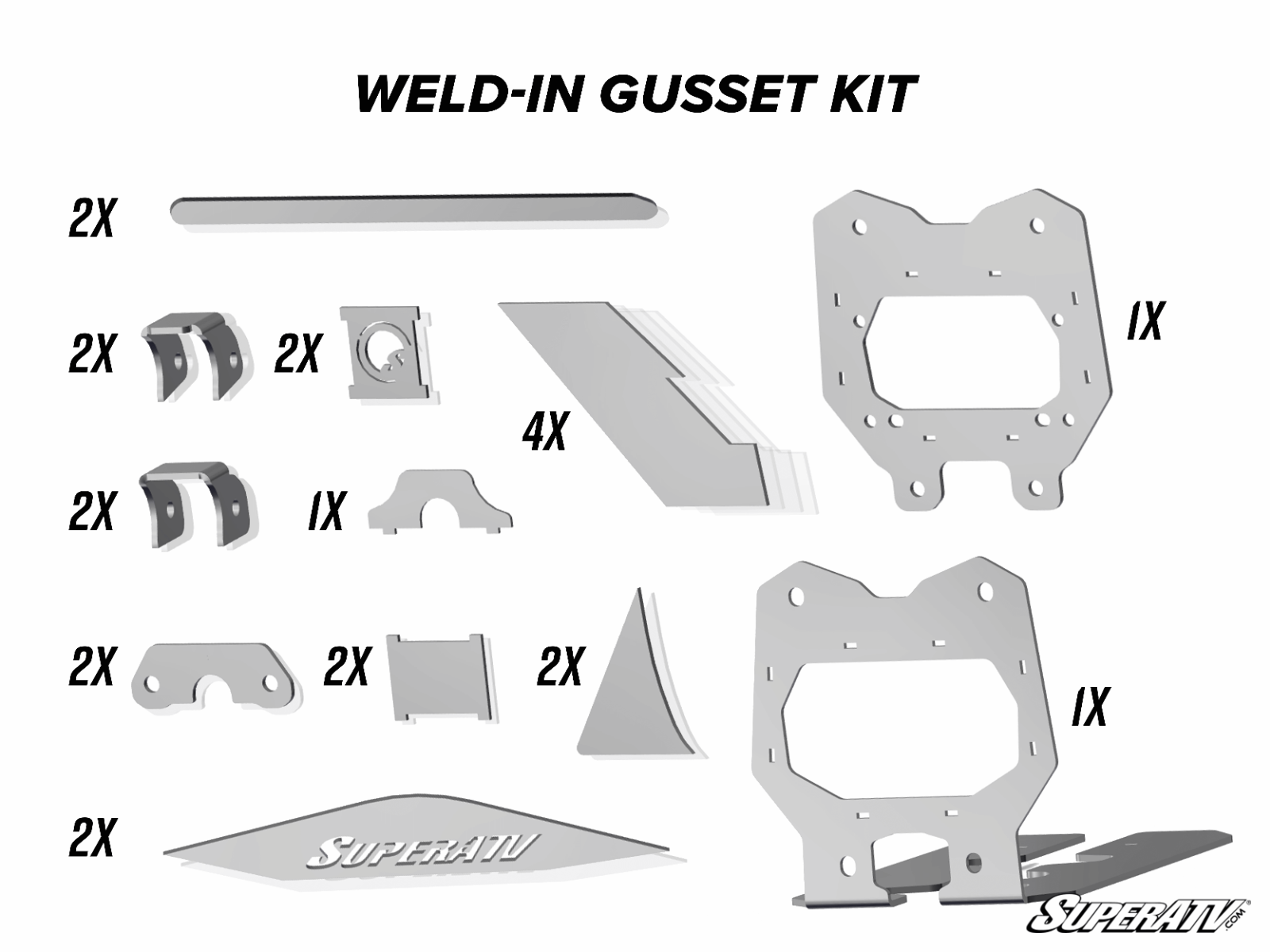 Can-Am Maverick X3 Weld-In Gusset Kit