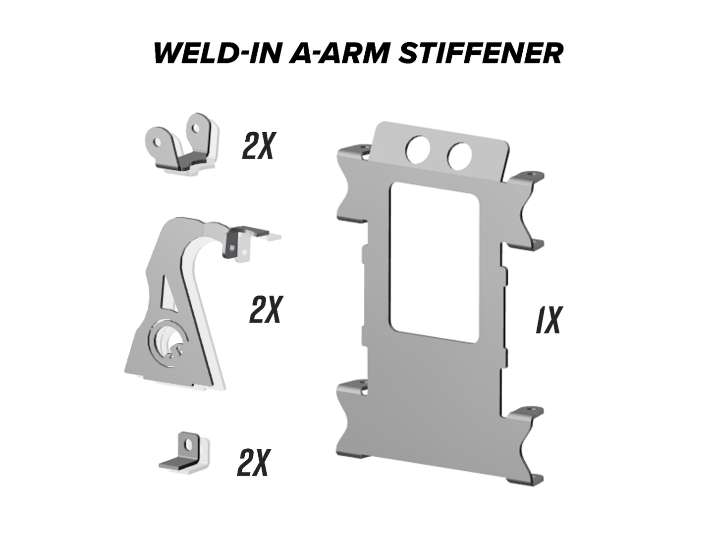 Polaris RZR XP 1000 Weld-In Gusset Kit