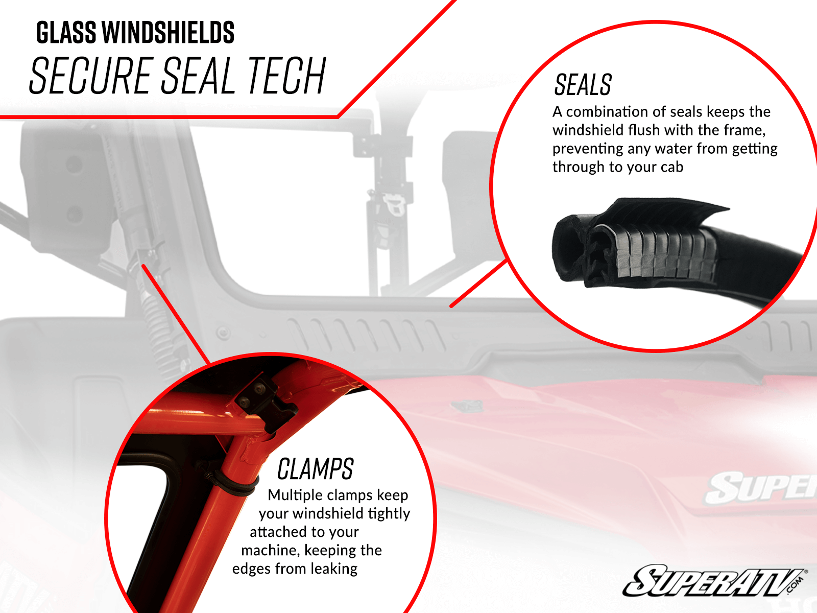 Yamaha Wolverine X2/X4 Glass Windshield